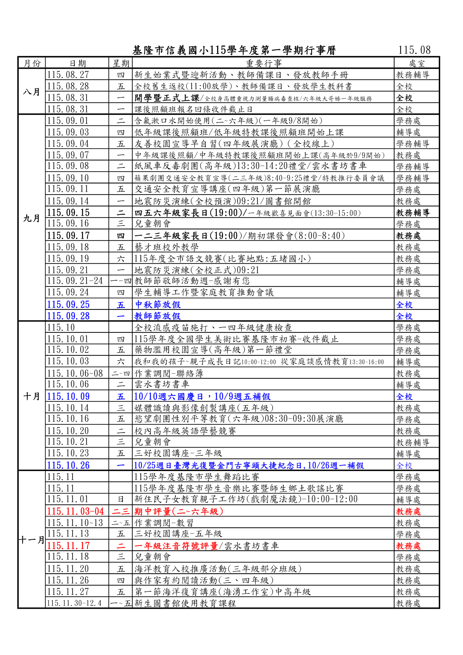 115 1Schedule 1